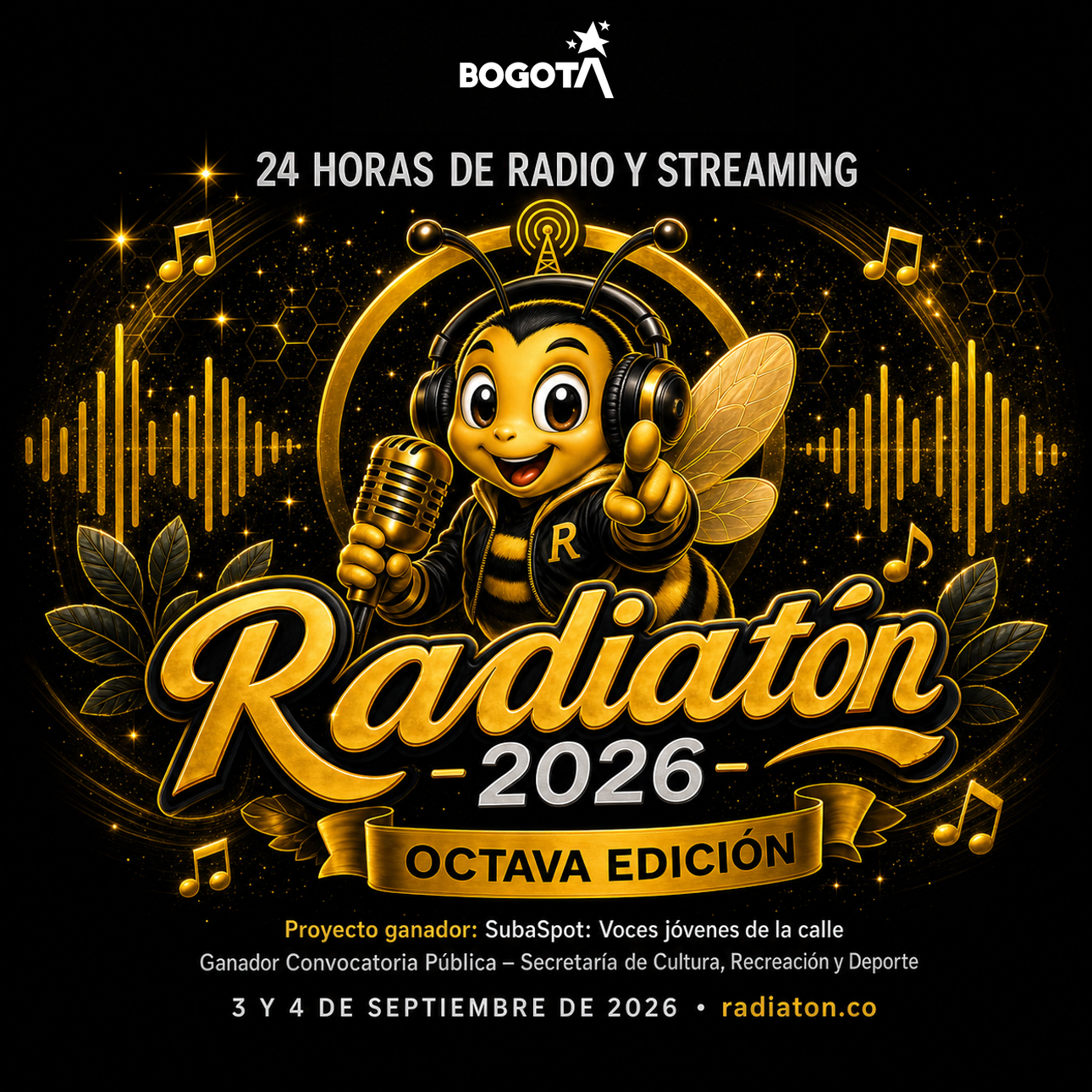 Pendón central Radiaton 2026